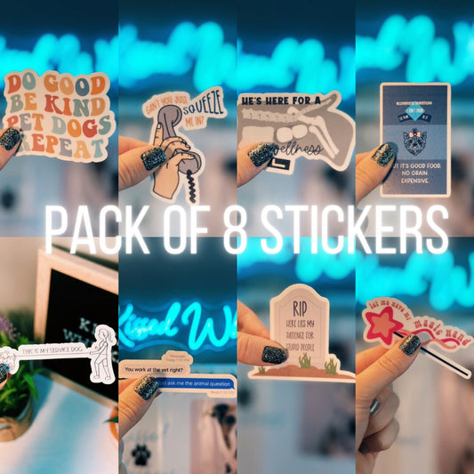 Veterinary Sticker Pack, Vet Tech Gift | Gifts for Vet Tech Week 2024, Vet Assistant Week 2024 | Variety Pack of 8 Vet Stickers